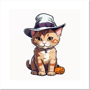 Baby Halloween Kitten Posters and Art